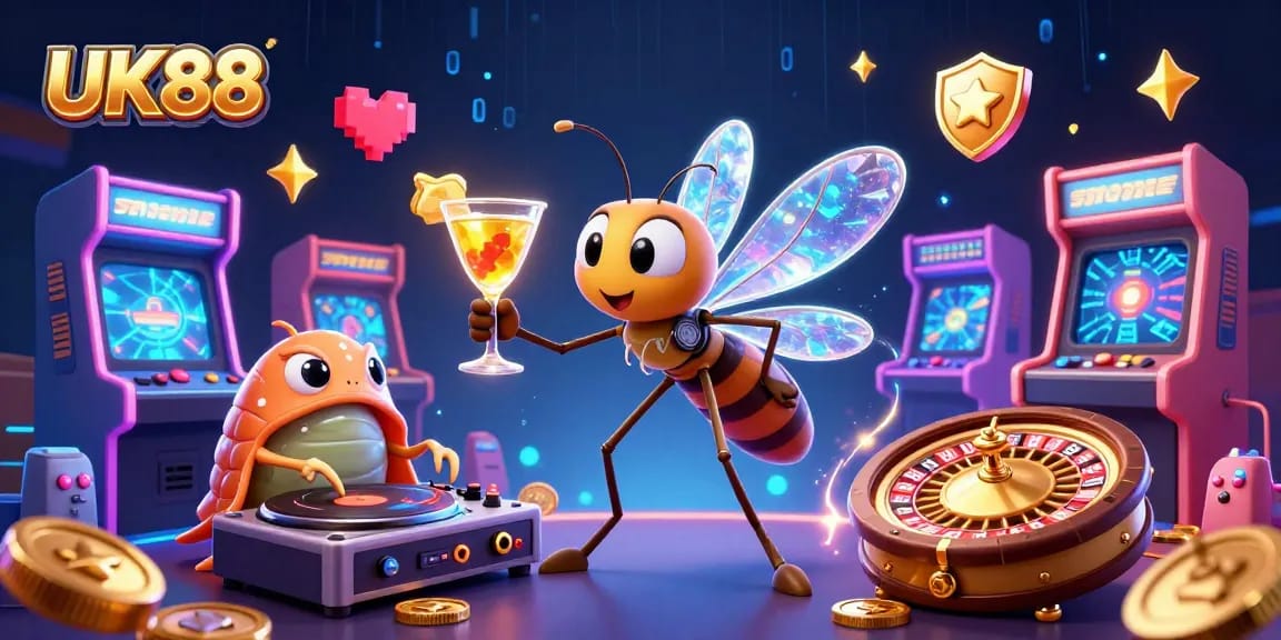 Engage with UK88's exciting casino experience featuring vibrant 3D characters and gaming elements
