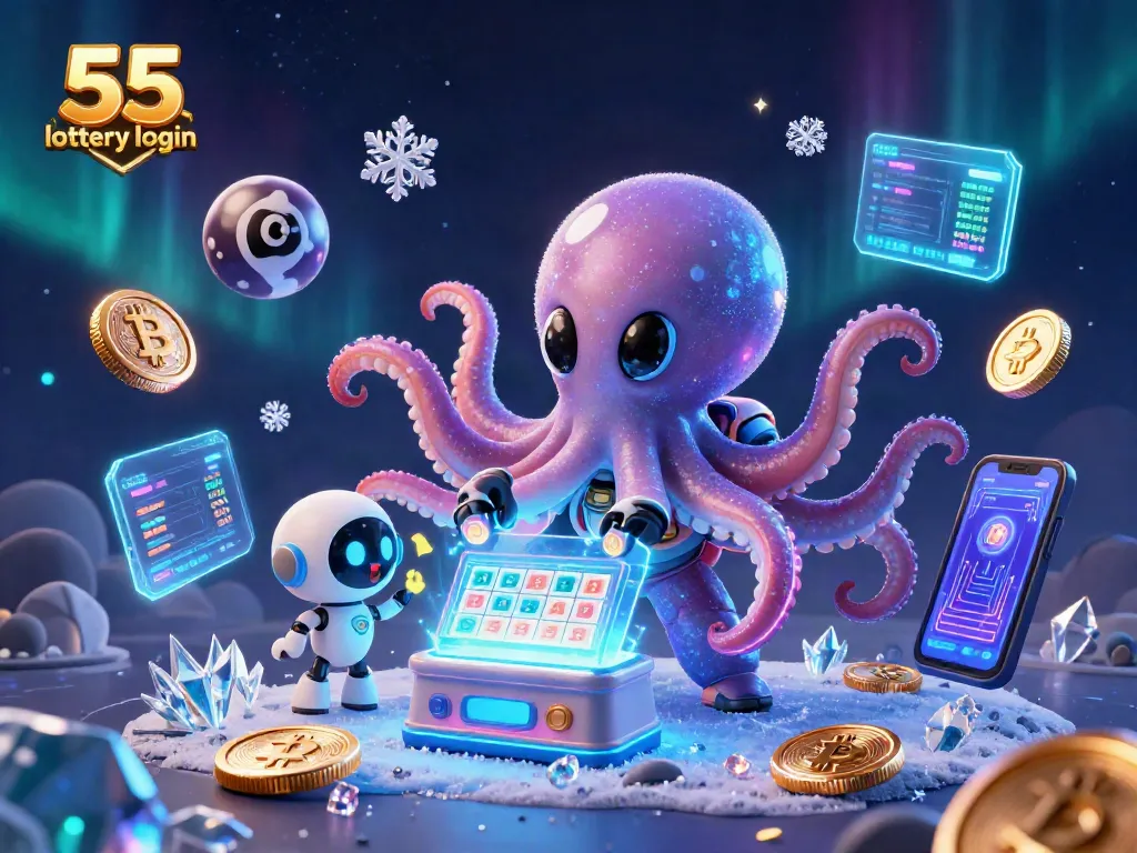 Engage with 55 lottery login through a colorful 3D alien-themed online gaming experience.