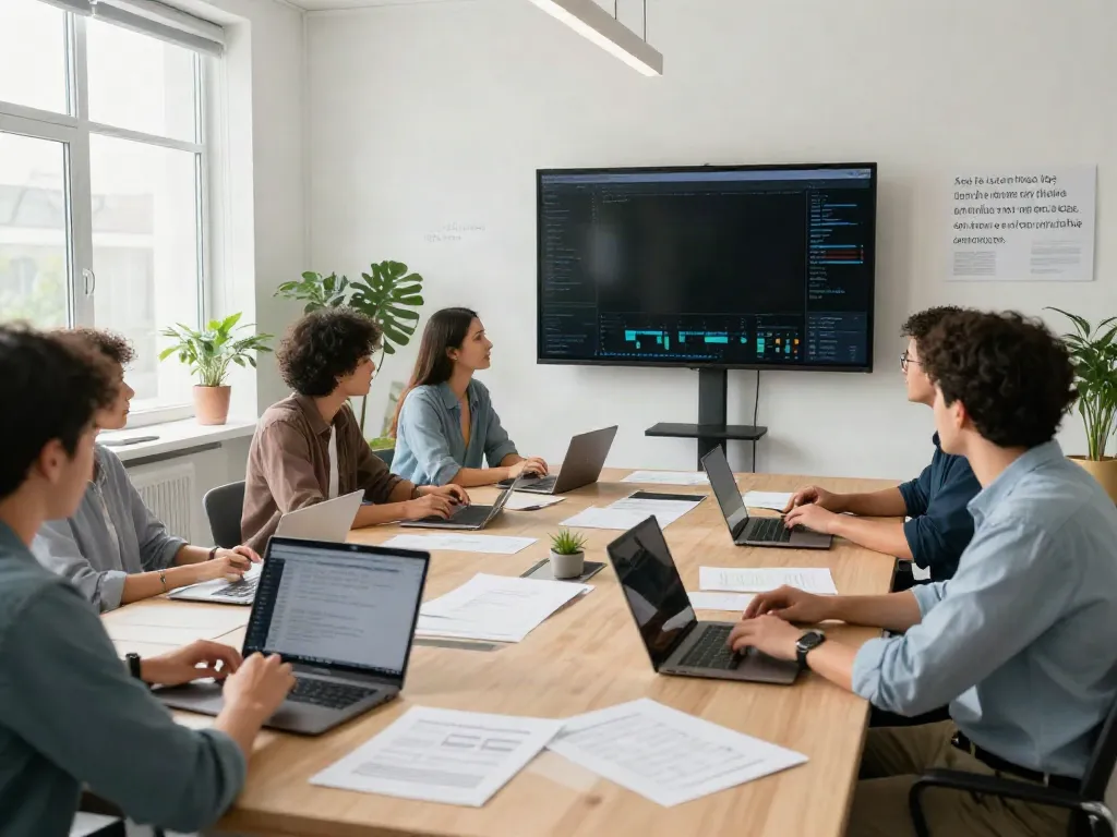 Team collaboration in a modern workspace showcasing go now productivity strategies.