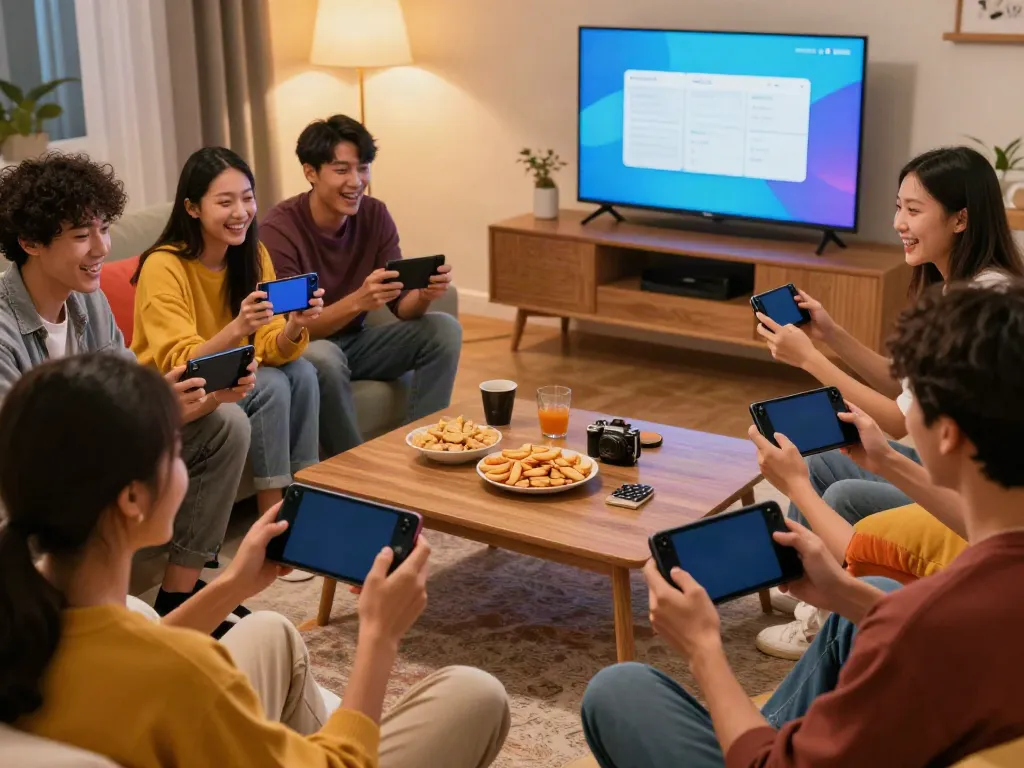 Friends enjoying the 11bet-app.net gaming experience together in a cozy setting.