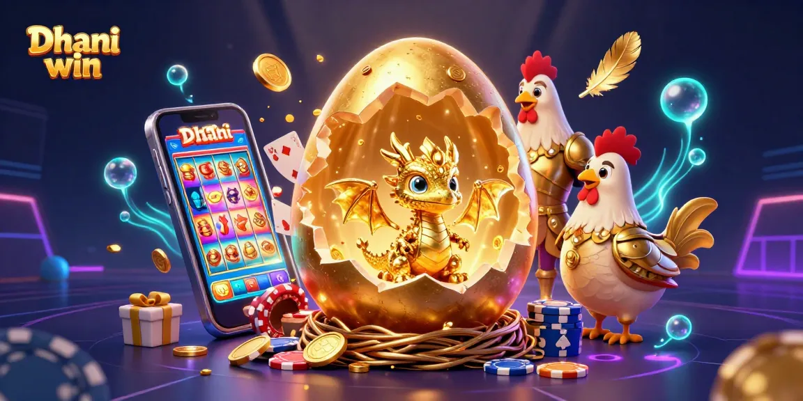 Engage with the thrilling Dhani win experience, where a golden dragon and gaming elements unite in excitement.