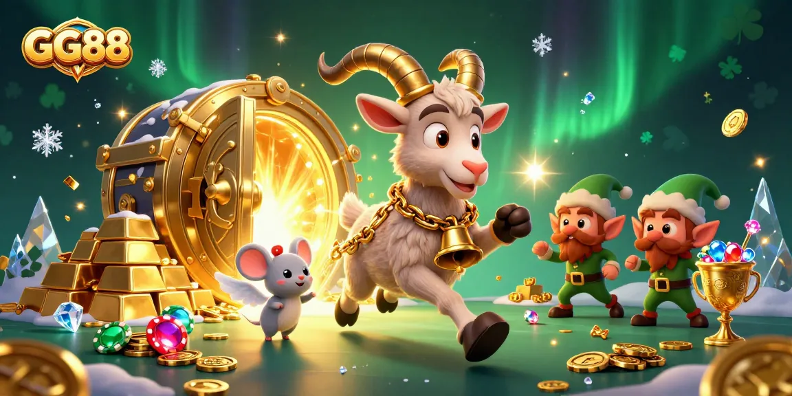 Engage in GG88's online casino adventure featuring lively characters and vibrant treasures.