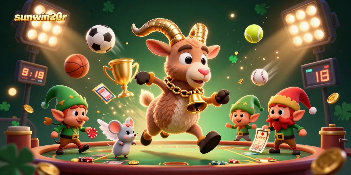 Experience thrilling gameplay at sunwin20r with exciting characters stealing poker chips in a vibrant casino scene.