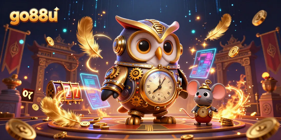 Engage in thrilling casino action with go88u, showcasing vibrant 3D character artwork and lively gaming elements.